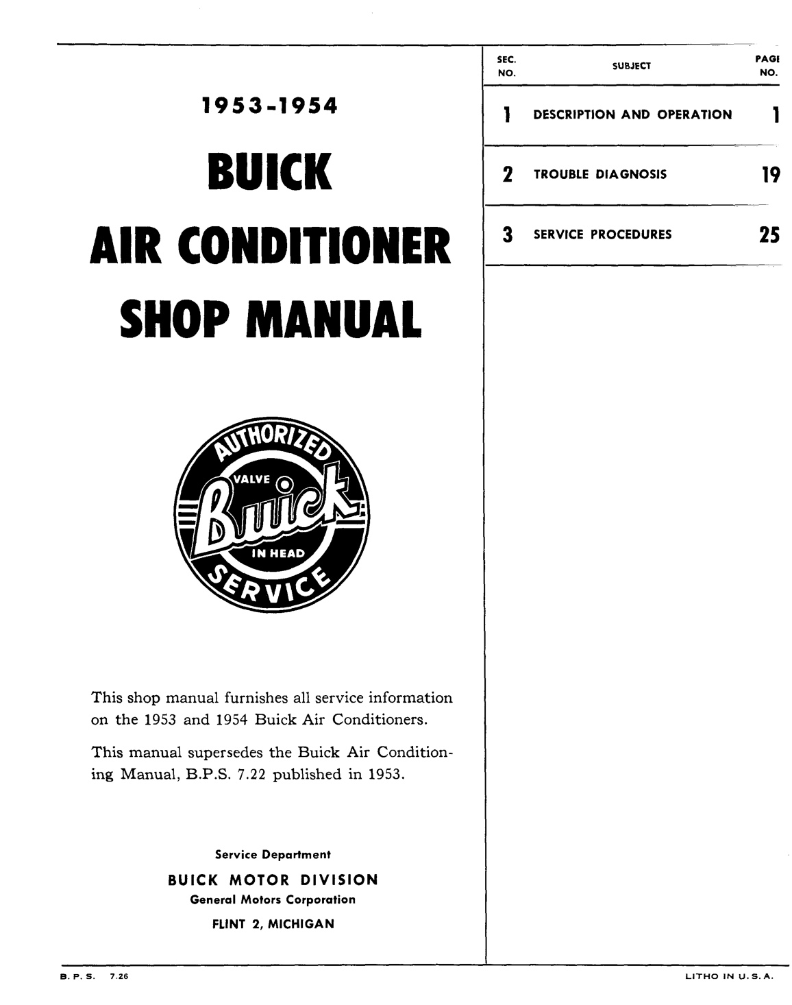 1954 Buick Shop Manual - Air Conditioner Page 2 Of 41